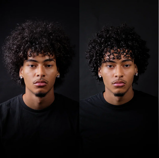 BASED Curl Mousse - side angle for men UK